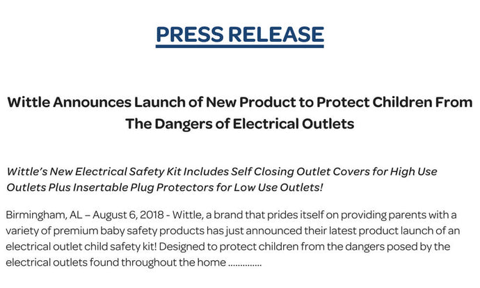 Wittle Announces Launch of New Product to Protect Children From The Dangers of Electrical Outlets