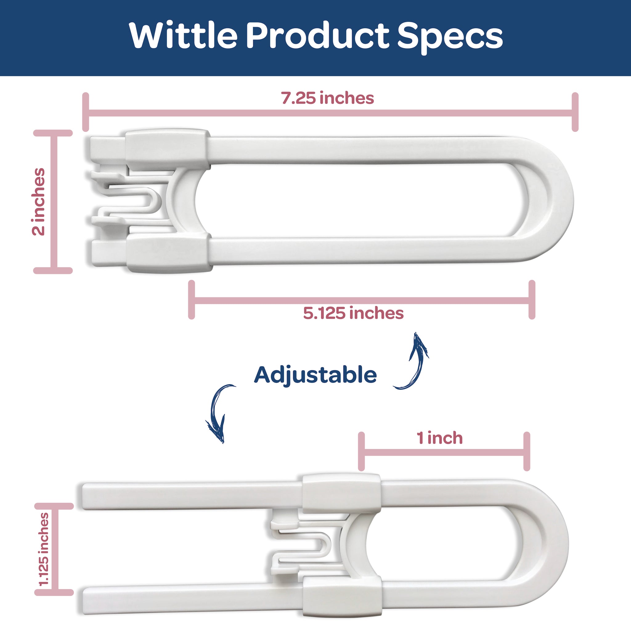 Wittle Sliding Child Safety Cabinet Locks (6 Pack)
