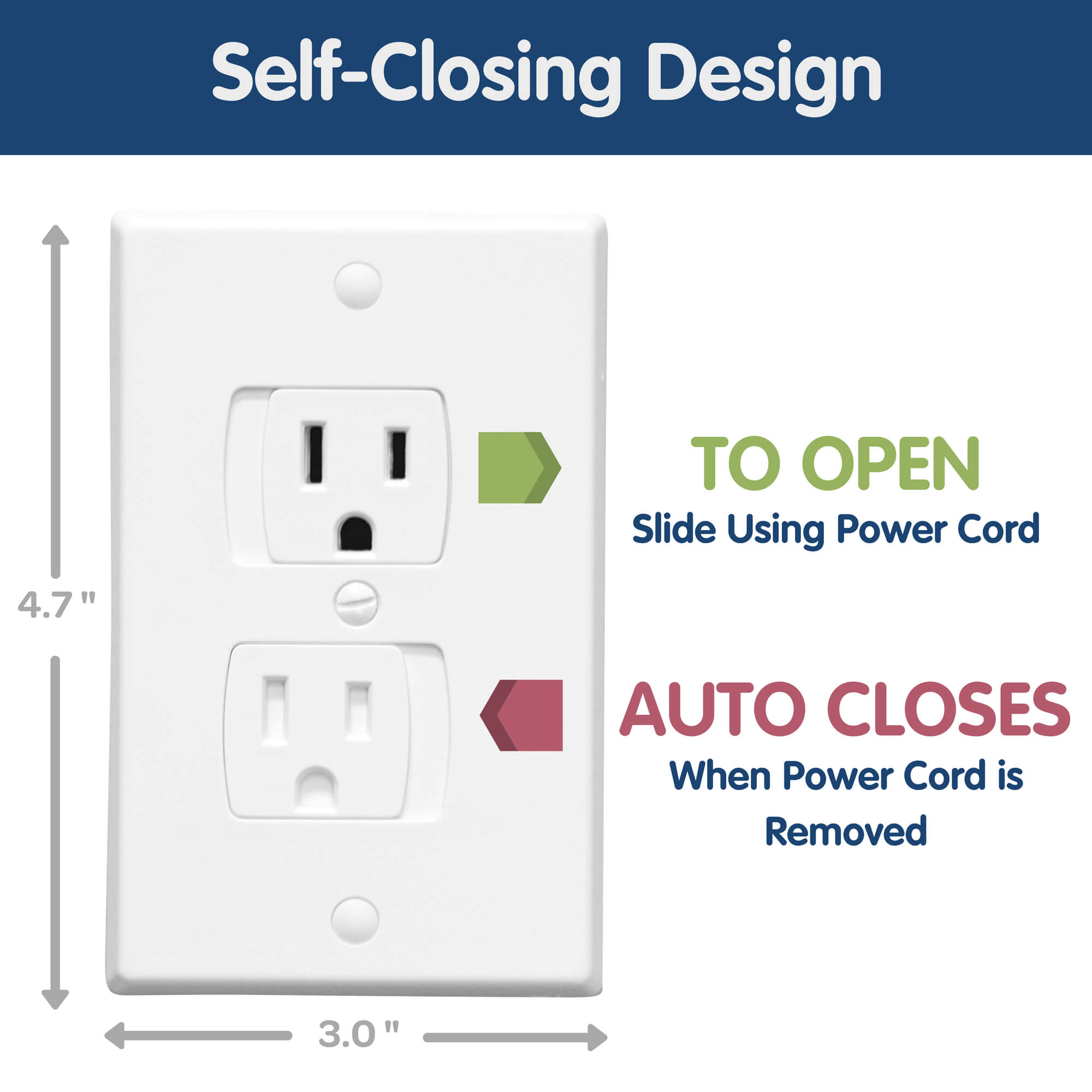 Sleek Socket Ultra-Thin Child Proofing Electrical Outlet Cover