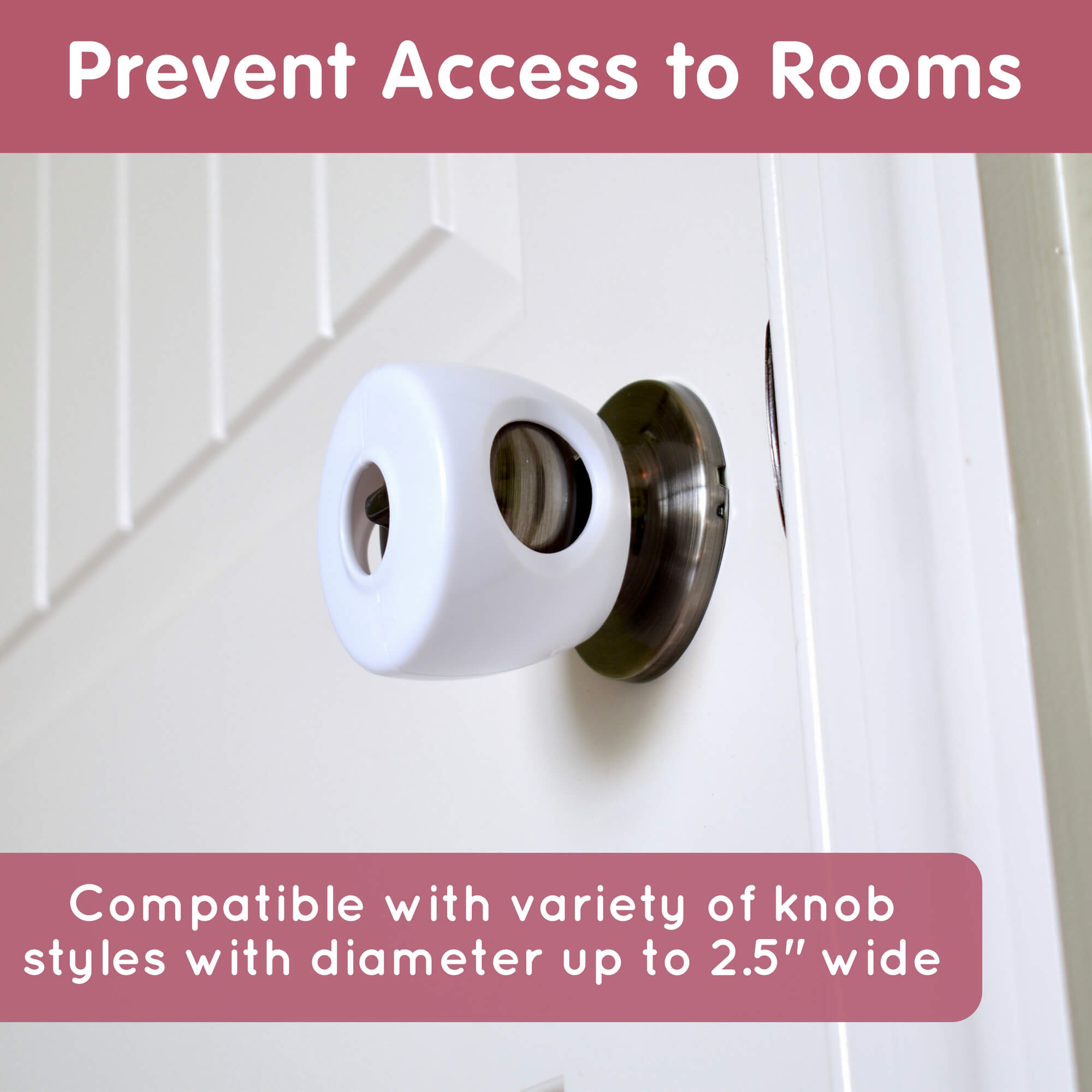 Door Knob Safety Cover 4 pack by Wittle Child Proof Door Lock