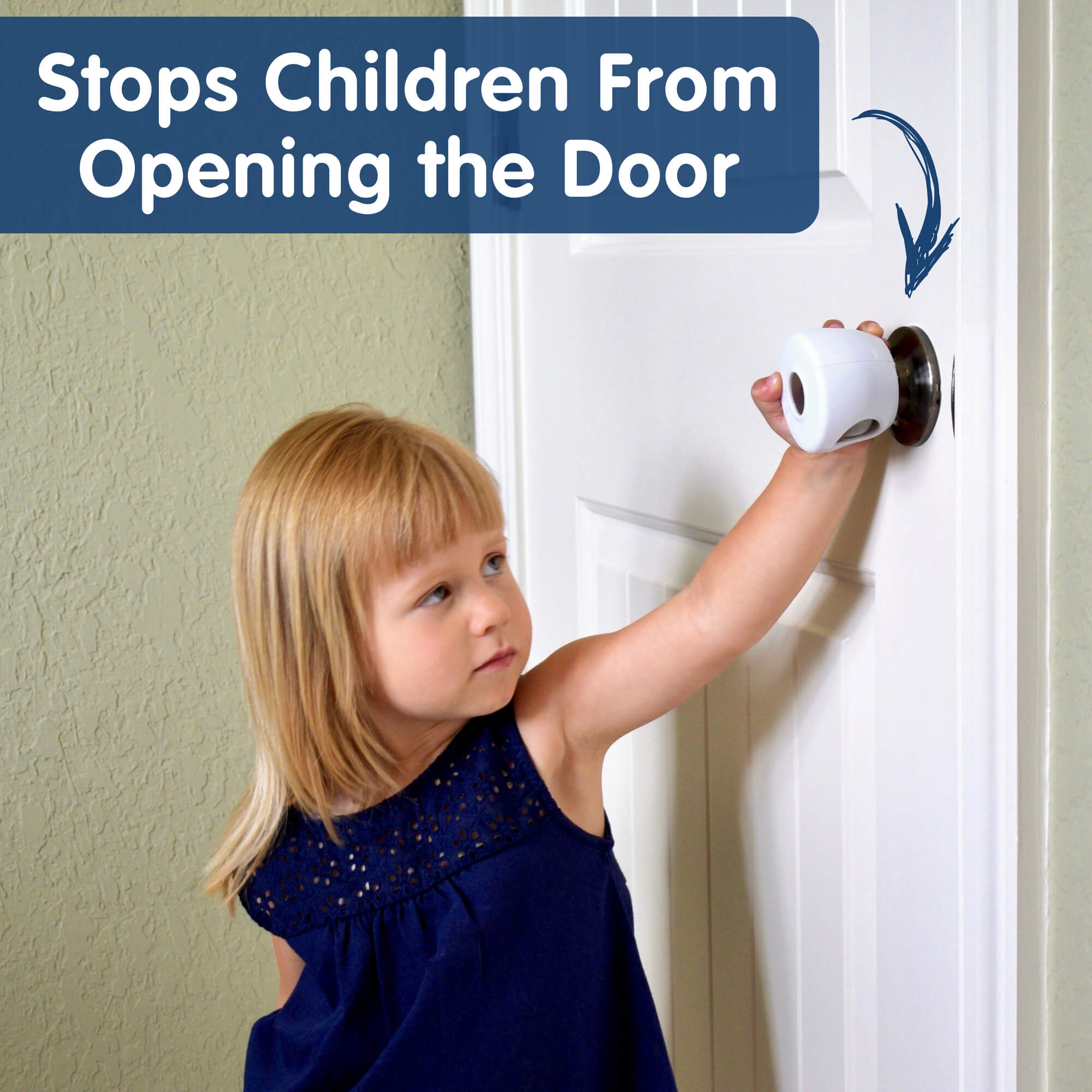 Door Knob Safety Cover 4 pack by Wittle Child Proof Door Lock